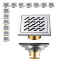 Ver imagem 1 de Ralo 10x10 Aço Inox Banheiro Kit 13 Uni Anti Odor Anti Inseto Box Higienico Quintal Lavanderia Lavab