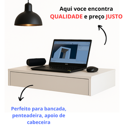 Gaveta Penteadeira Suspensa Mdf 60cm com Trilho Telescópico - 6
