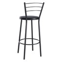 Ver imagem 2 de Kit 2 Banquetas Altas Aço com Assento Estofado Multimóveis Cr50260 Preto