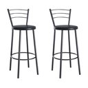 Ver imagem 1 de Kit 2 Banquetas Altas Aço com Assento Estofado Multimóveis Cr50260 Preto