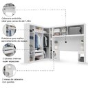 Ver imagem 2 de Guarda Roupas Modulado de Casal 1,38 com Cabeceira Genova Plus 6 Portas 4 gavetas Batrol