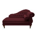 Ver imagem 2 de Recamier Divã Namoradeira Larissa 150cm + 2 Puffs Retrô Suede Vermelho Bordô