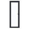 Porta de Alumínio Preto com Vidro Inteiro 8mm Cmc Linha Elegance - 2.10 (a) X 0.80 (l) -lado Direito - 1