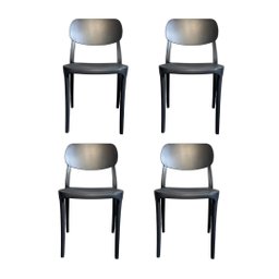 Kit 4 Cadeiras Nanna Empilhável em Polipropileno – Design Moderno para Sala, Cozinha ou Escritório - - 1