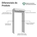 Ver imagem 3 de Porta-geladeira 103 Cm 1 Porta Basculante Branco Stella Madesa