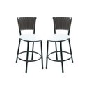 Ver imagem 1 de Kit 2 Banquetas Baixa de Cozinha Encosto Junco