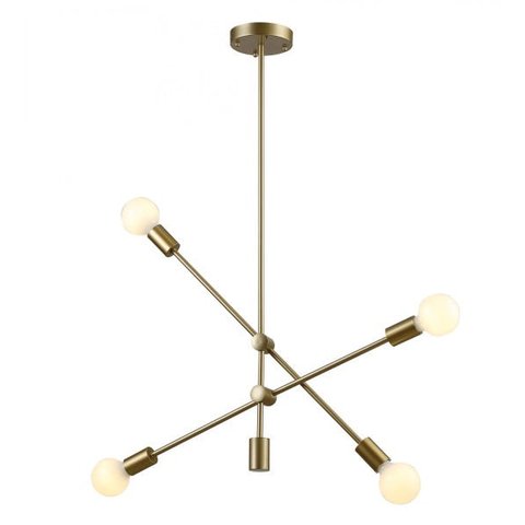 Pendente Ipanema 68cmØ X H139cm 4XE27 - Dourado | Bella