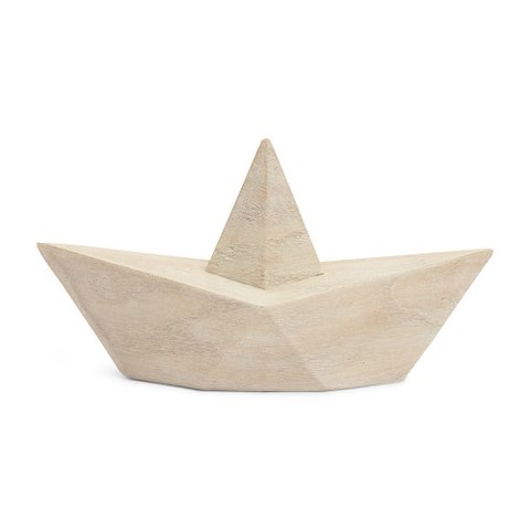 Escultura Decorativa Barco em Poliresina 25cm 21339 Mart