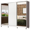 Ver imagem 3 de Guarda Roupa Casal 100% Mdf Madesa Zurique 3 Portas de Correr com Espelhos com Pés