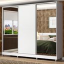 Ver imagem 1 de Guarda Roupa Casal 100% Mdf Madesa Zurique 3 Portas de Correr com Espelhos com Pés