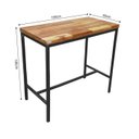 Ver imagem 5 de Conjunto Mesa Bistrô Industrial 1m Teca com 4 Banquetas Industrial Taburete