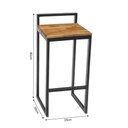 Ver imagem 4 de Conjunto Mesa Bistrô Industrial 1m Teca com 4 Banquetas Industrial Taburete