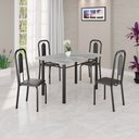 Ver imagem 1 de Conjunto Sala de Jantar com 4 Cadeiras Lívia Preto