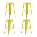 Ver imagem 1 de Kit 4 Banquetas Altas Iron Tolix Titan Rivatti Amarela Base Metal