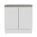 Ver imagem 7 de Armário Gabinete para Banheiro 80cm 2 Portas Branco Madesa