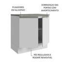 Ver imagem 4 de Armário Gabinete para Banheiro 80cm 2 Portas Branco Madesa