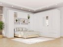 Ver imagem 1 de Guarda-Roupa Casal Modulado Canto com Espelho 11 Portas 4 Gavetas Multimóveis Branco