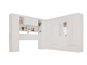Ver imagem 2 de Guarda-Roupa Casal Modulado Canto com Espelho 11 Portas 4 Gavetas Multimóveis Branco