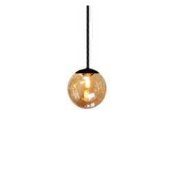 Pendente Moderno Jabuticaba Preto 1 Esfera Globo de Vidro - ÂMBAR - 5