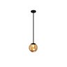Pendente Moderno Jabuticaba Preto 1 Esfera Globo de Vidro - ÂMBAR - 1
