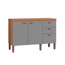 Ver imagem 1 de Balcão Grande Cozinha Jéssica New 100% Mdf Tuboarte 2 Portas 3 Gavetas