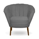 Ver imagem 5 de Poltrona Pétala Flor Decorativa Suede Cinza Escuro