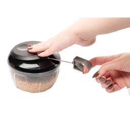 Mini Processador de Alimentos Plástico Premium Preto 13,5cm - 5