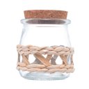 Ver imagem 1 de Pote de Vidro com Fibra Natural e Tampa Rolha 190ml