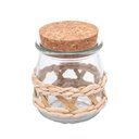 Ver imagem 3 de Pote de Vidro com Fibra Natural e Tampa Rolha 190ml