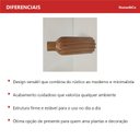 Ver mais imagens de Vaso Decorativo de Madeira Natural 30x15x15cm Enfeite Sala Mesa Estante Aparador