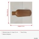 Ver imagem 7 de Vaso Decorativo de Madeira Natural 30x15x15cm Enfeite Sala Mesa Estante Aparador