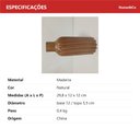 Ver imagem 6 de Vaso Decorativo de Madeira Natural 30x15x15cm Enfeite Sala Mesa Estante Aparador