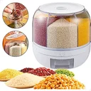 Ver imagem 2 de Organizador Alimentos Giratório 6 Divisórias Porta Grãos Lorben