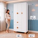 Ver mais imagens de Guarda Roupa Apolo 3 Portas de Bater 3 Gavetas Branco Fosco Reller Móveis