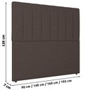 Ver imagem 3 de Cabeceira Cama Box Casal Ivana 140cm Linho Marrom
