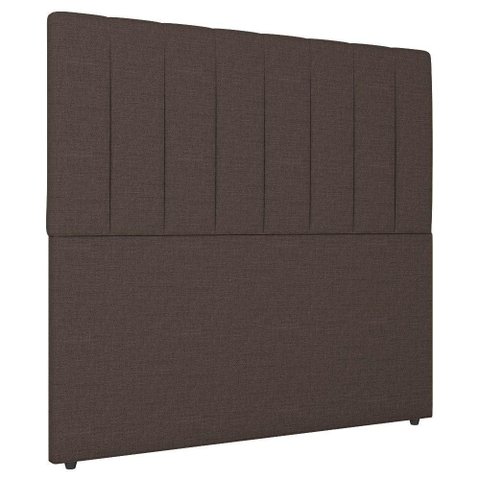 Cabeceira Cama Box Casal Ivana 140cm Linho Marrom