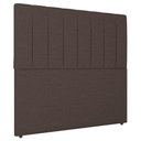 Ver imagem 1 de Cabeceira Cama Box Casal Ivana 140cm Linho Marrom