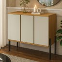 Ver imagem 5 de Aparador 100% MDF Reforçado Sala 3 Portas Elegante Buffet Moderno Black Friday