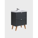 Ver imagem 6 de Gabinete para Banheiro com Cuba e Espelho com LED 60cm Retro MDF Grafite Milano - On Móveis