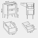 Ver imagem 3 de Gabinete para Banheiro com Cuba e Espelho com LED 60cm Retro MDF Grafite Milano - On Móveis