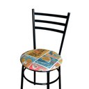 Ver imagem 4 de 4 Cadeiras para Cozinha Epoxi Preta Assento Floral Cor:happy Hour