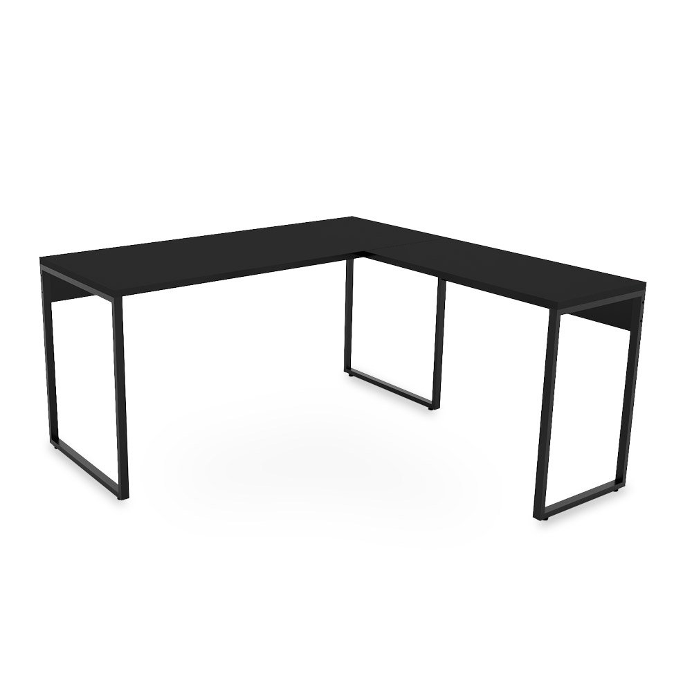 Mesa em L Iron Preto