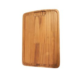Tábua De Corte Para Carne Churrasco Rustica Média - 1