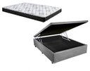 Ver imagem 1 de Cama Baú Casal Cinza + Colchão Espuma D28 138x188x20
