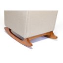 Ver imagem 4 de Cadeira Poltrona de Amamentação e Balanço C/ Puff Linho Bege - Lahome Decor