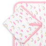 Kit 2 Peças Fralda de Boca Babete Paninho Soft Premium Bebê Hipoalergênico Arco-Íris Rosa - 2