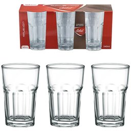 Jogo Copo de Vidro Salut Splendo com 3 Peças 340ml na Caixa - 1