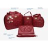 Bolsa Saída Maternidade Mala Bebê Menina/Menino Kit 4 Peças Vermelho-Perola - 2