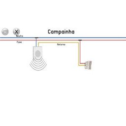 Campainha Tipo Cigarra com Fio para Embutir - 2