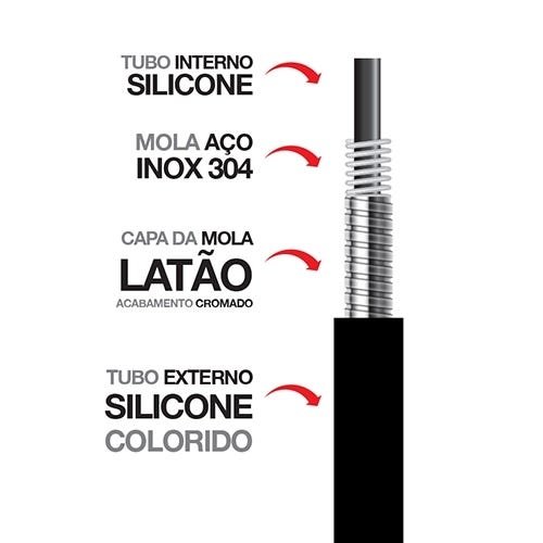 Torneira Silicone Cozinha Mesa Gourmet Flexível 1/4 De Volta preta - 2
